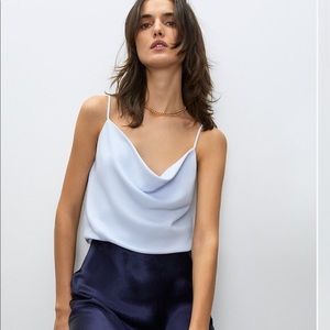 Aritzia Babaton Cowl Neck Camisole Pink